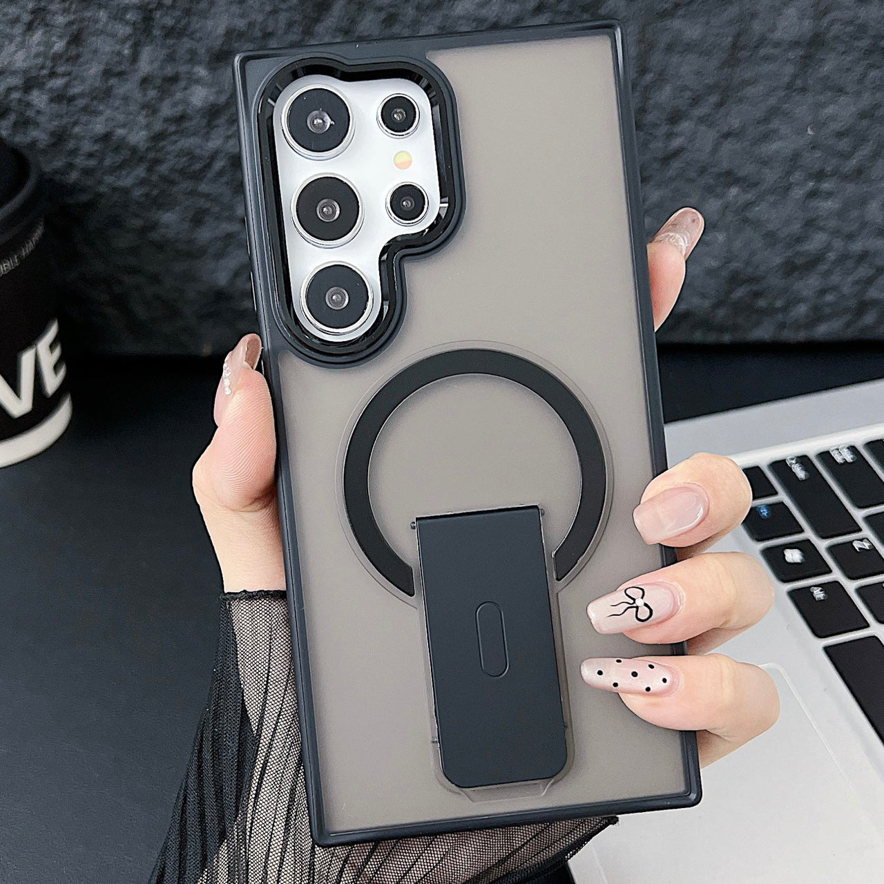 Luxury Kickstand Magnetic Frosted Galaxy Ultra Series Case