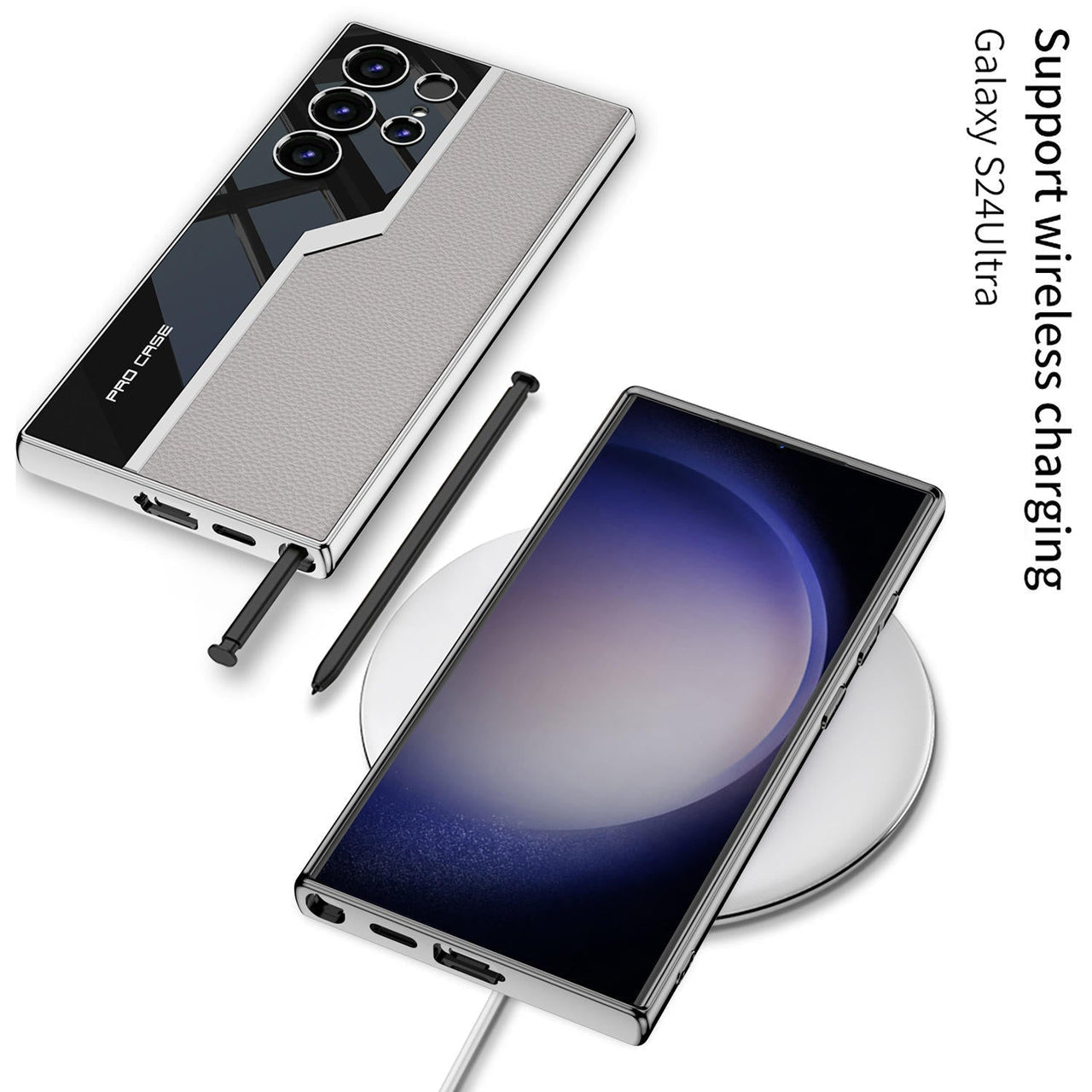 Electroplated Ultra-thin Leather Galaxy Ultra Series Case