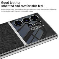 Thumbnail for Electroplated Plain Leather Galaxy Ultra Series Case